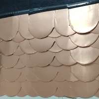 Europe style fish scale copper roof tile,  asphalt based decorative copper shingle for villa roof